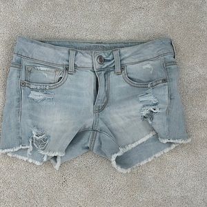 American Eagle distressed jean shorts